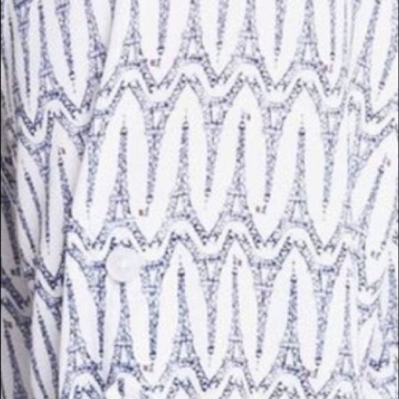 Express Eiffel Tower Button Down Top Like New XS 20A - Picture 4 of 8